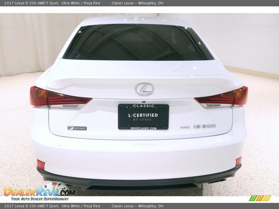 2017 Lexus IS 300 AWD F Sport Ultra White / Rioja Red Photo #36