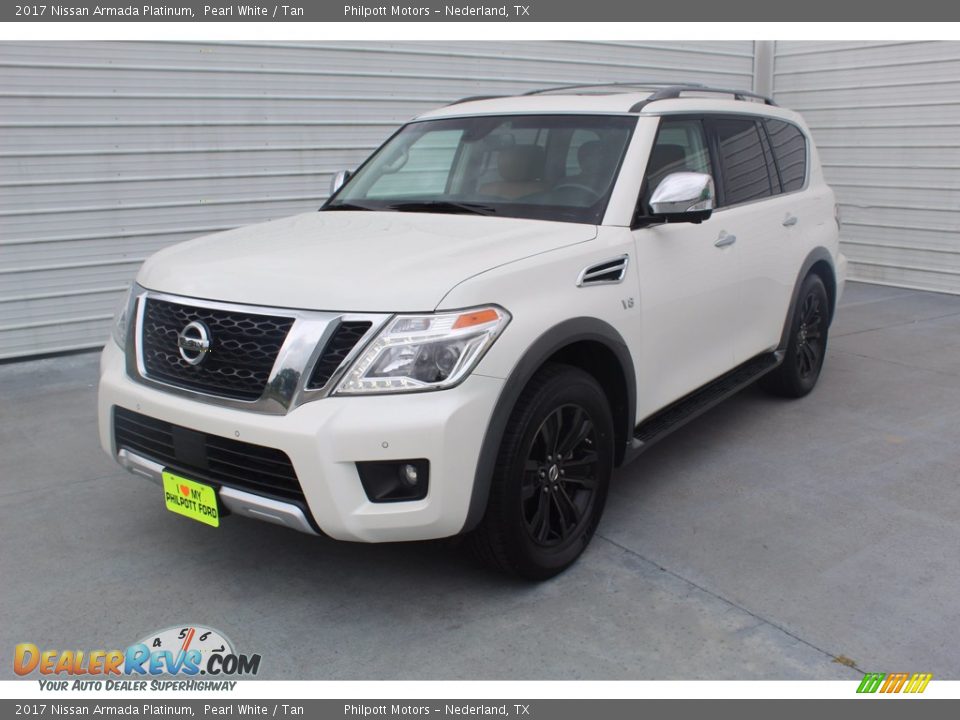 2017 Nissan Armada Platinum Pearl White / Tan Photo #4