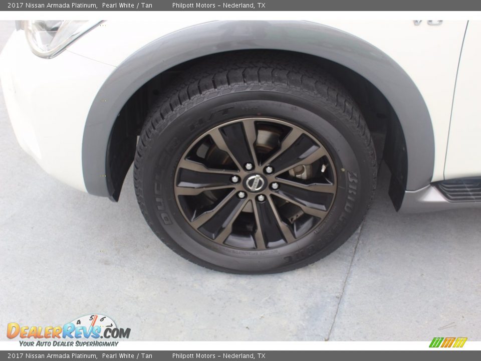 2017 Nissan Armada Platinum Pearl White / Tan Photo #5