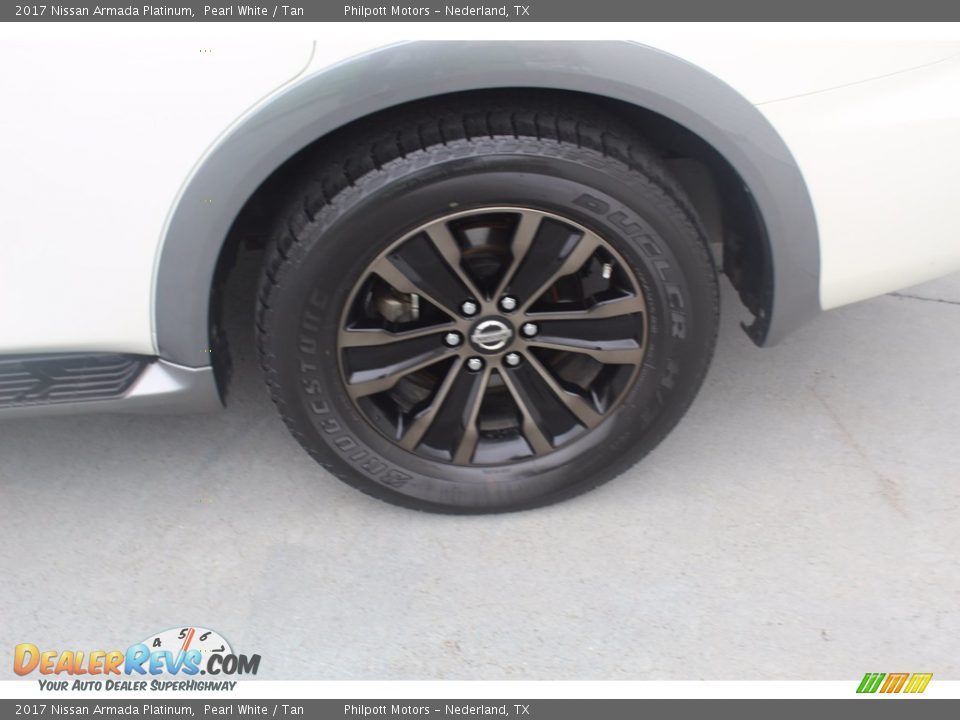 2017 Nissan Armada Platinum Pearl White / Tan Photo #6