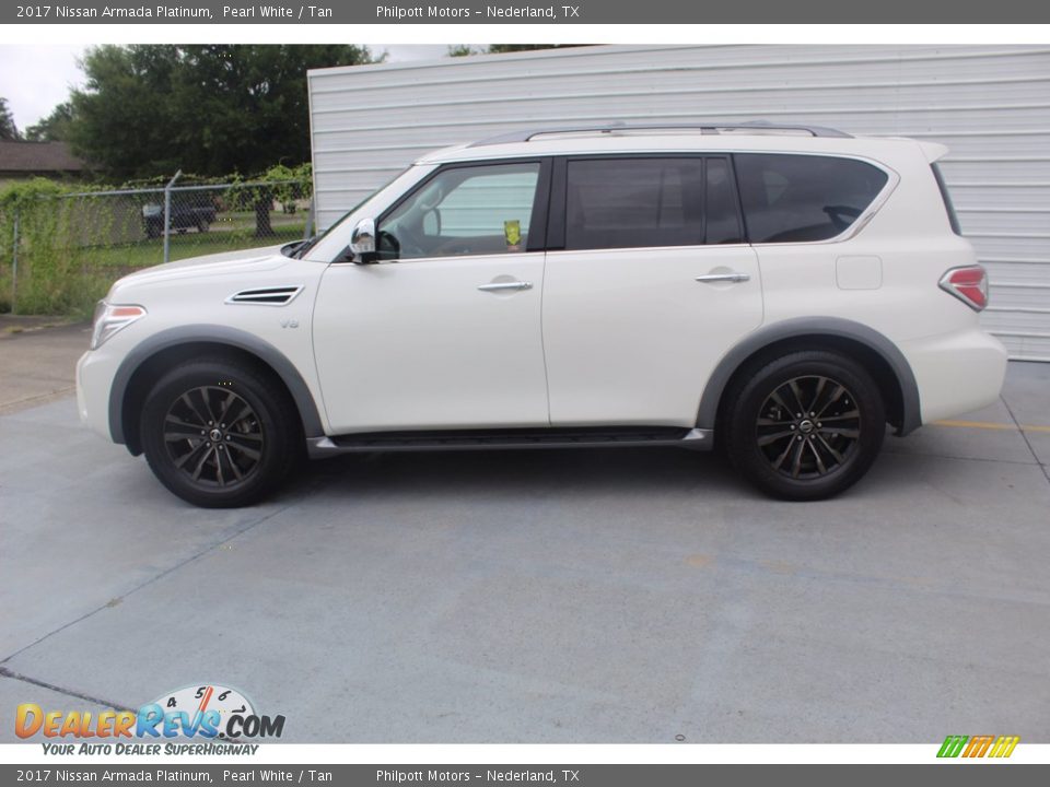 2017 Nissan Armada Platinum Pearl White / Tan Photo #7