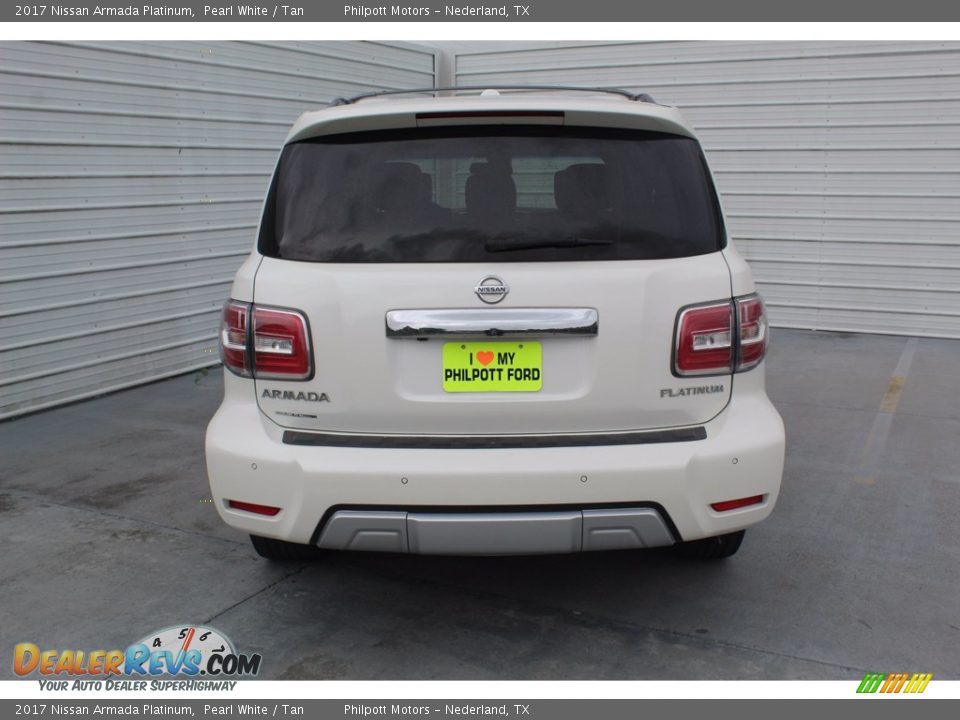 2017 Nissan Armada Platinum Pearl White / Tan Photo #9
