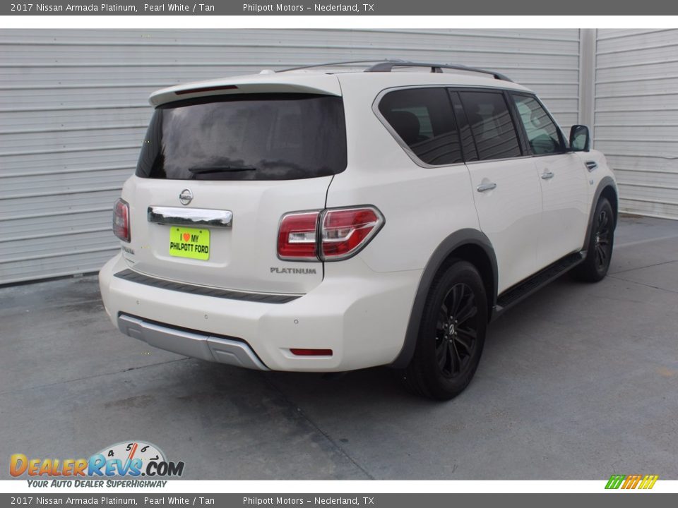2017 Nissan Armada Platinum Pearl White / Tan Photo #10