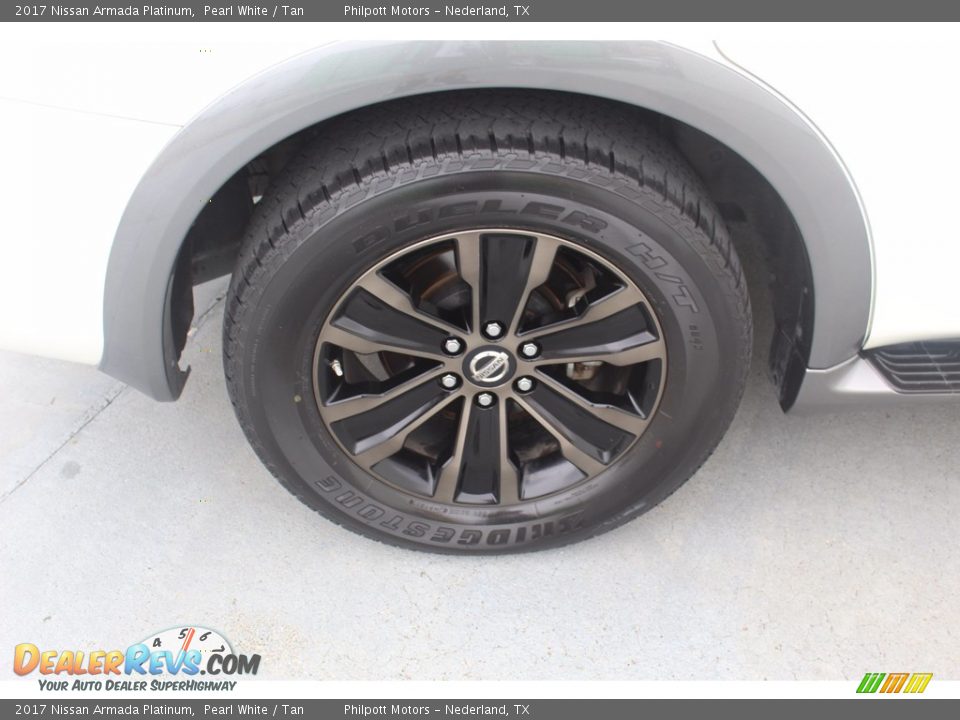 2017 Nissan Armada Platinum Pearl White / Tan Photo #11