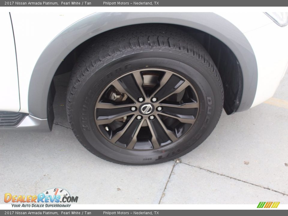 2017 Nissan Armada Platinum Pearl White / Tan Photo #12
