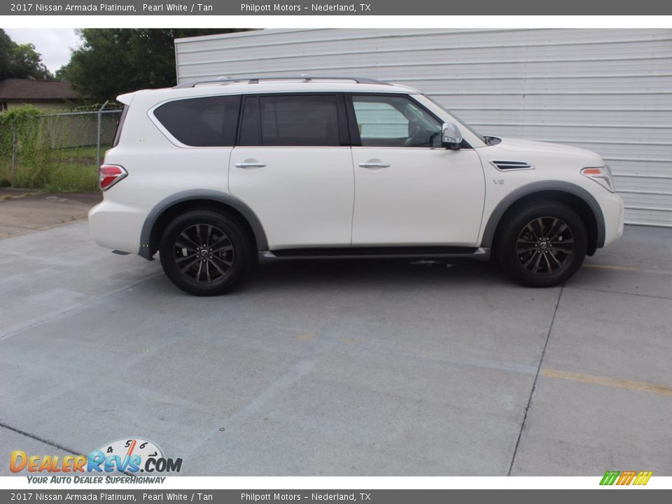 2017 Nissan Armada Platinum Pearl White / Tan Photo #13