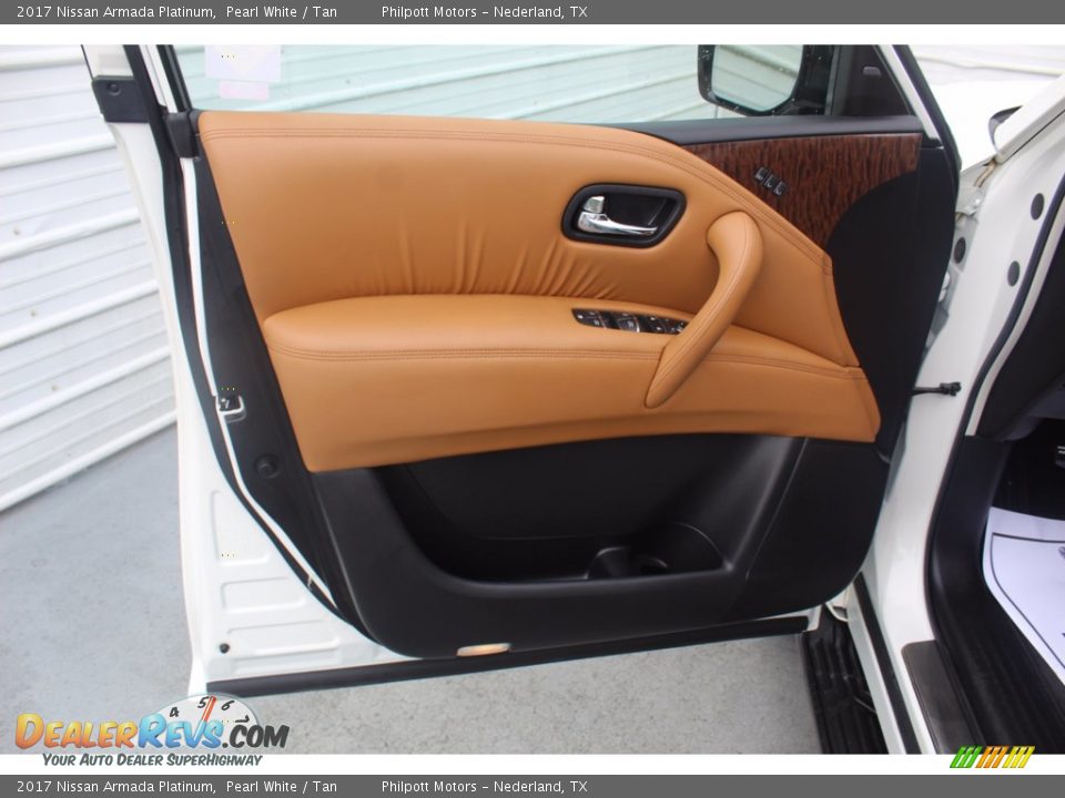 2017 Nissan Armada Platinum Pearl White / Tan Photo #14