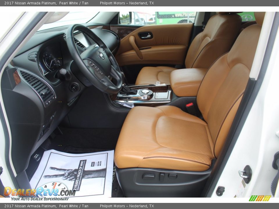 2017 Nissan Armada Platinum Pearl White / Tan Photo #15