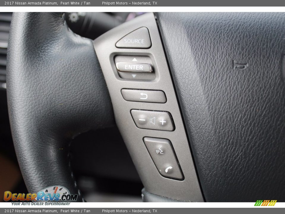 2017 Nissan Armada Platinum Pearl White / Tan Photo #16