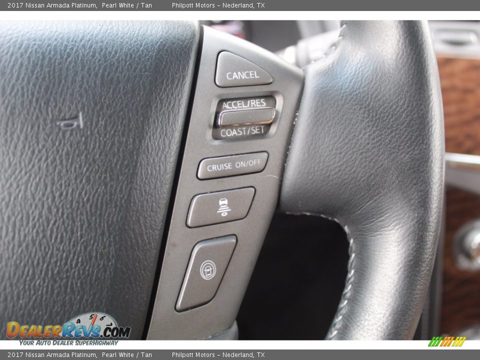 2017 Nissan Armada Platinum Pearl White / Tan Photo #17