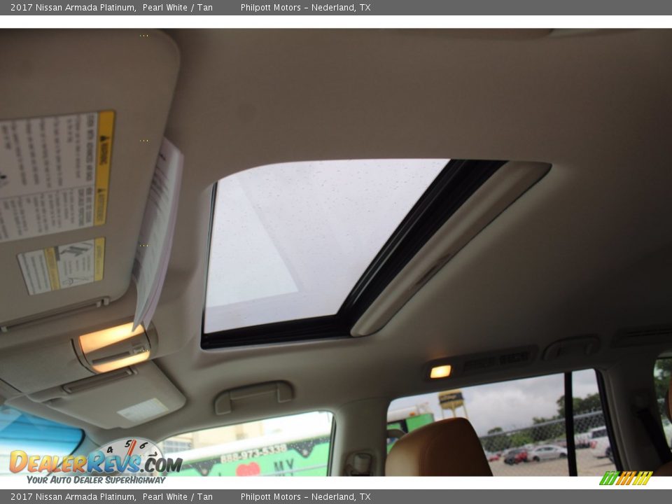 2017 Nissan Armada Platinum Pearl White / Tan Photo #24