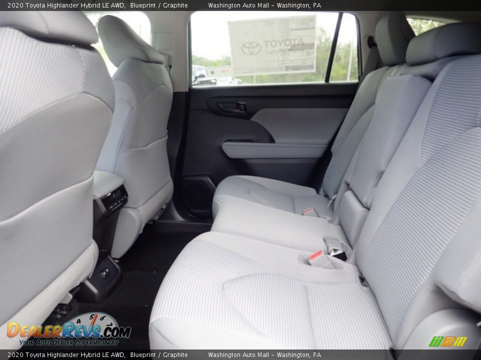 Rear Seat of 2020 Toyota Highlander Hybrid LE AWD Photo #13