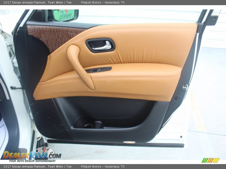 2017 Nissan Armada Platinum Pearl White / Tan Photo #34