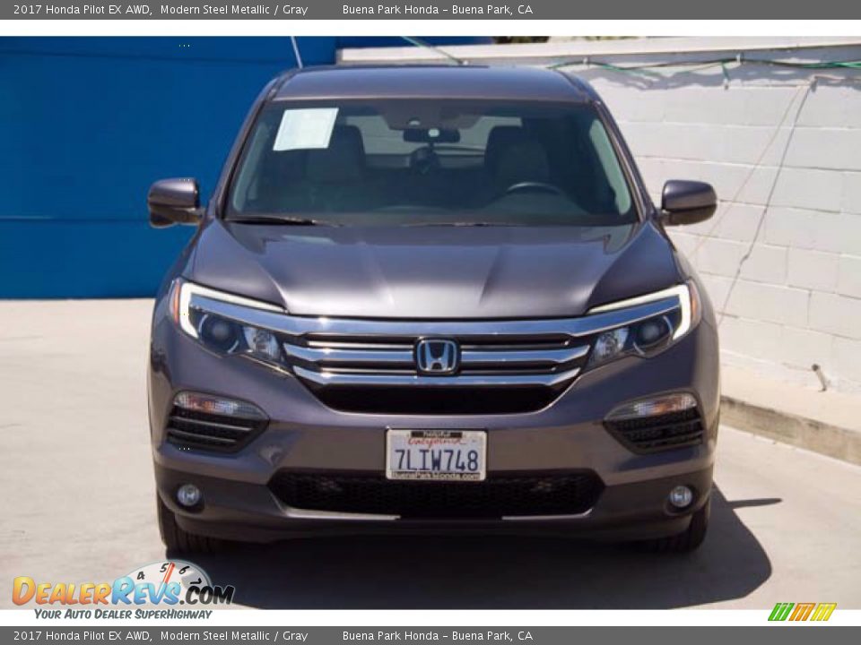 2017 Honda Pilot EX AWD Modern Steel Metallic / Gray Photo #7