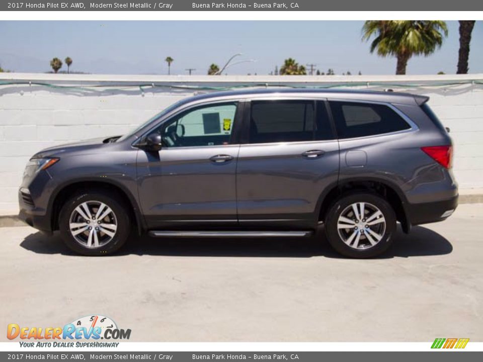 Modern Steel Metallic 2017 Honda Pilot EX AWD Photo #8