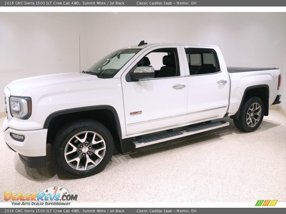 2016 GMC Sierra 1500 SLT Crew Cab 4WD Summit White / Jet Black Photo #3