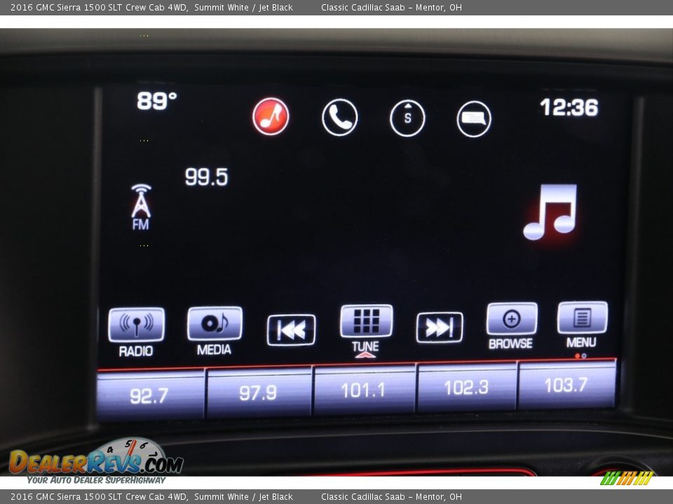 2016 GMC Sierra 1500 SLT Crew Cab 4WD Summit White / Jet Black Photo #12