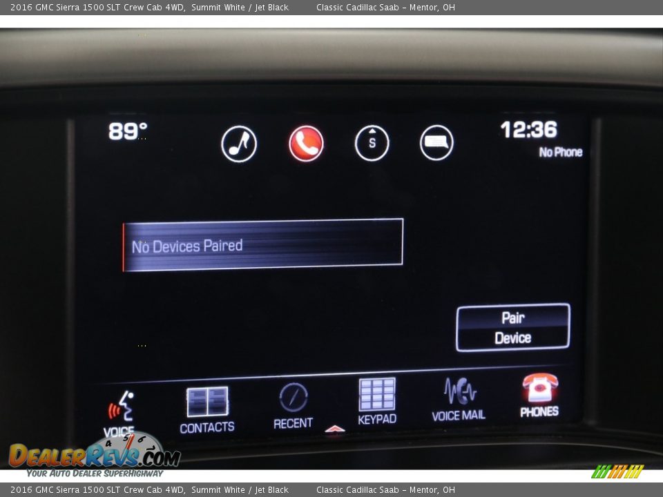 2016 GMC Sierra 1500 SLT Crew Cab 4WD Summit White / Jet Black Photo #13