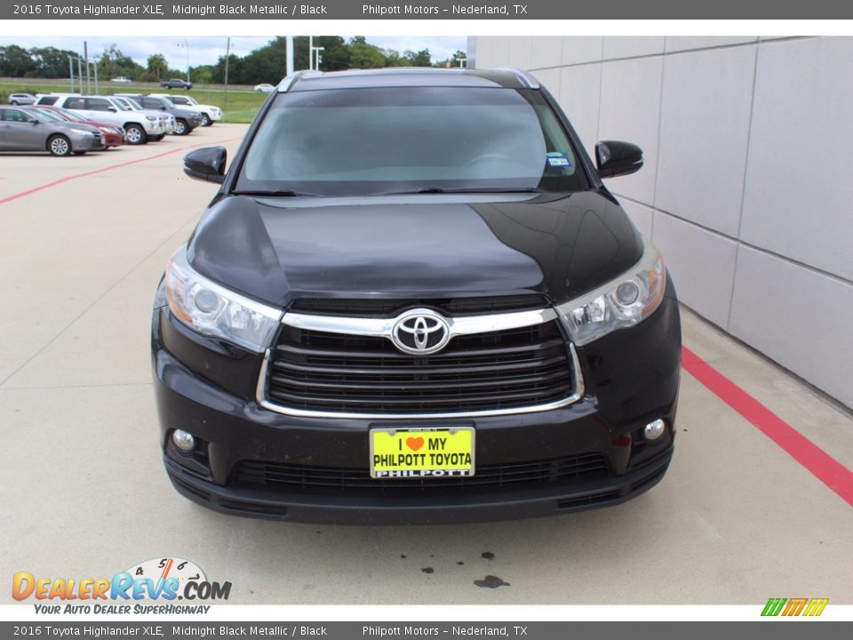 2016 Toyota Highlander XLE Midnight Black Metallic / Black Photo #3