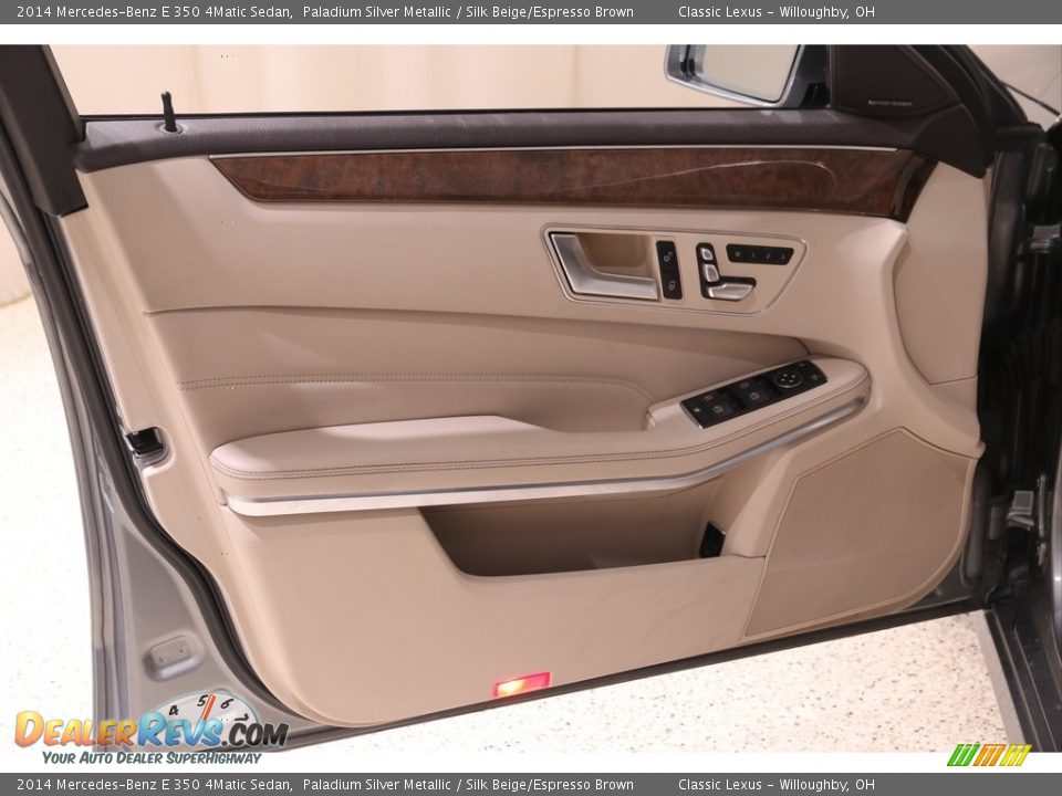 2014 Mercedes-Benz E 350 4Matic Sedan Paladium Silver Metallic / Silk Beige/Espresso Brown Photo #4