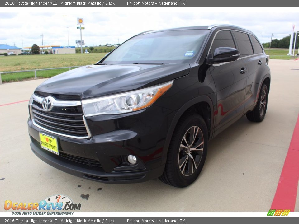 2016 Toyota Highlander XLE Midnight Black Metallic / Black Photo #4