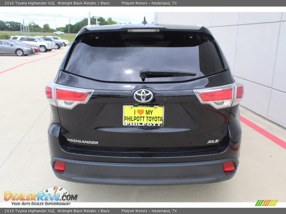 2016 Toyota Highlander XLE Midnight Black Metallic / Black Photo #7