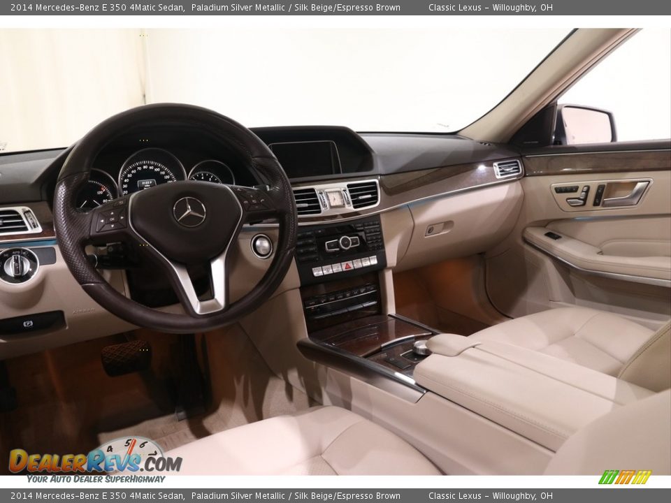 2014 Mercedes-Benz E 350 4Matic Sedan Paladium Silver Metallic / Silk Beige/Espresso Brown Photo #8