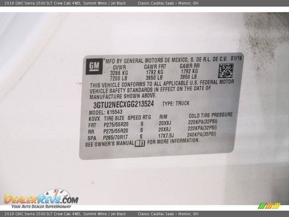 2016 GMC Sierra 1500 SLT Crew Cab 4WD Summit White / Jet Black Photo #22