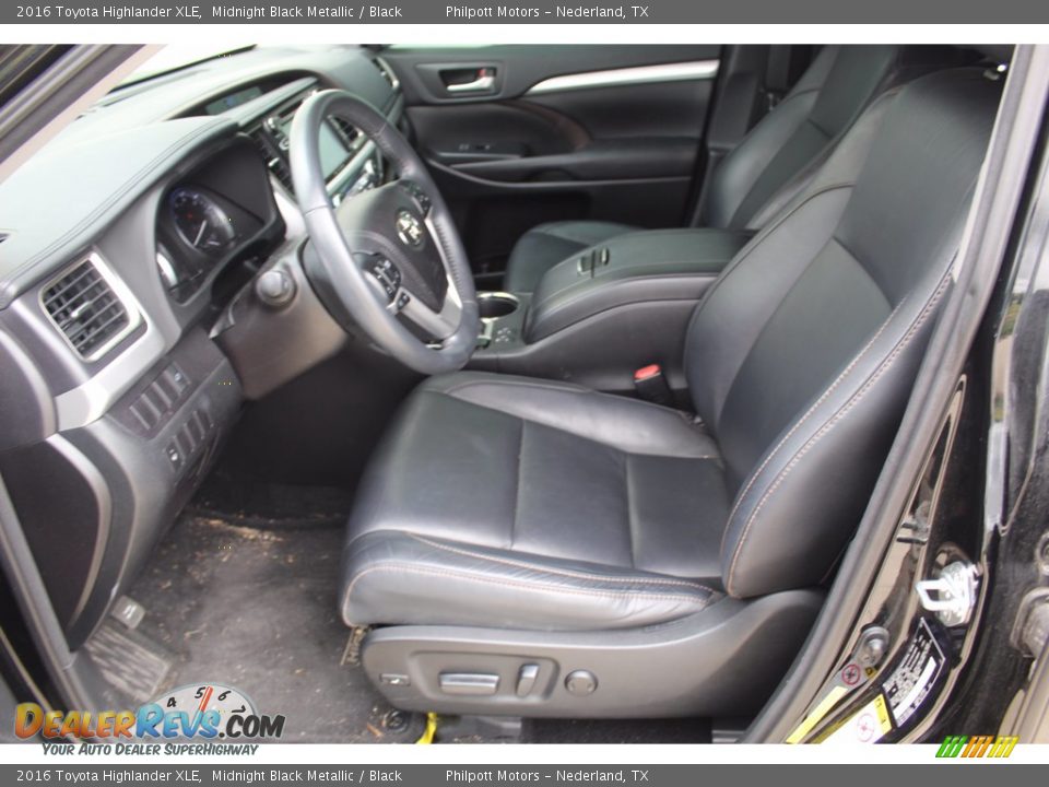 2016 Toyota Highlander XLE Midnight Black Metallic / Black Photo #10
