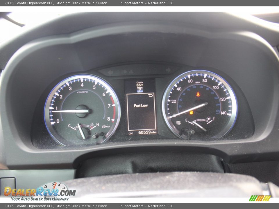 2016 Toyota Highlander XLE Midnight Black Metallic / Black Photo #13