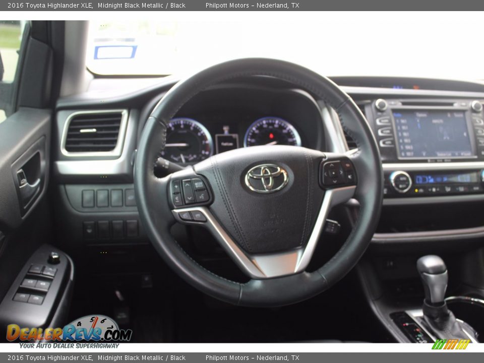 2016 Toyota Highlander XLE Midnight Black Metallic / Black Photo #23