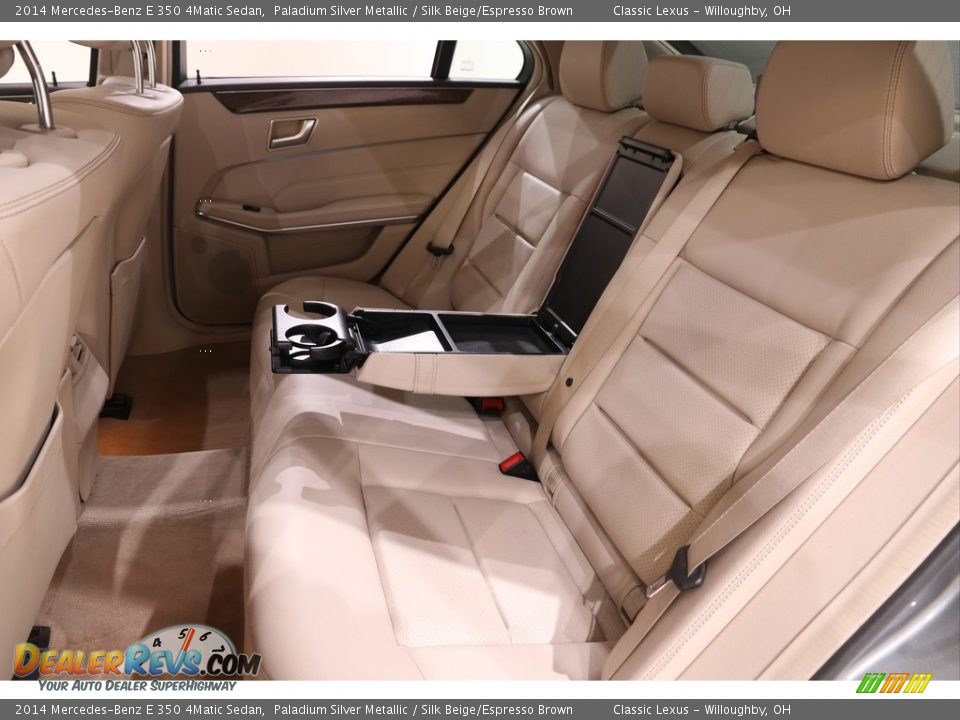 2014 Mercedes-Benz E 350 4Matic Sedan Paladium Silver Metallic / Silk Beige/Espresso Brown Photo #30