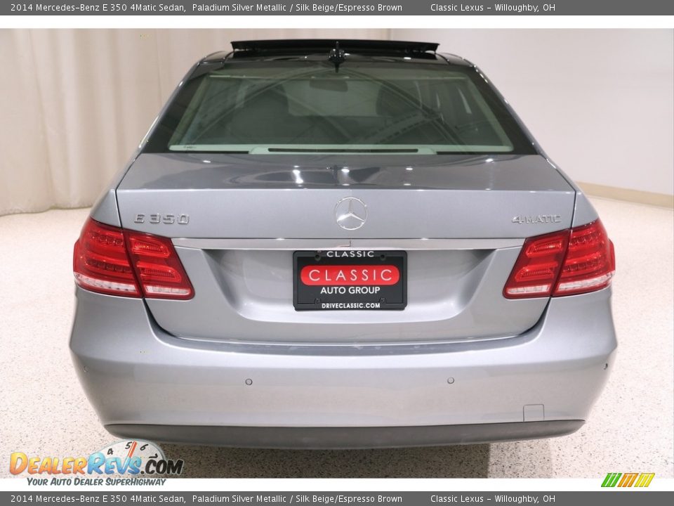 2014 Mercedes-Benz E 350 4Matic Sedan Paladium Silver Metallic / Silk Beige/Espresso Brown Photo #31