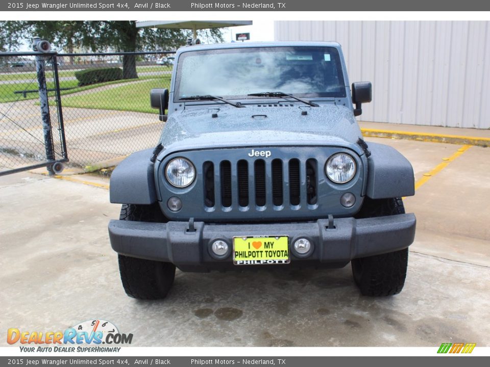 2015 Jeep Wrangler Unlimited Sport 4x4 Anvil / Black Photo #3
