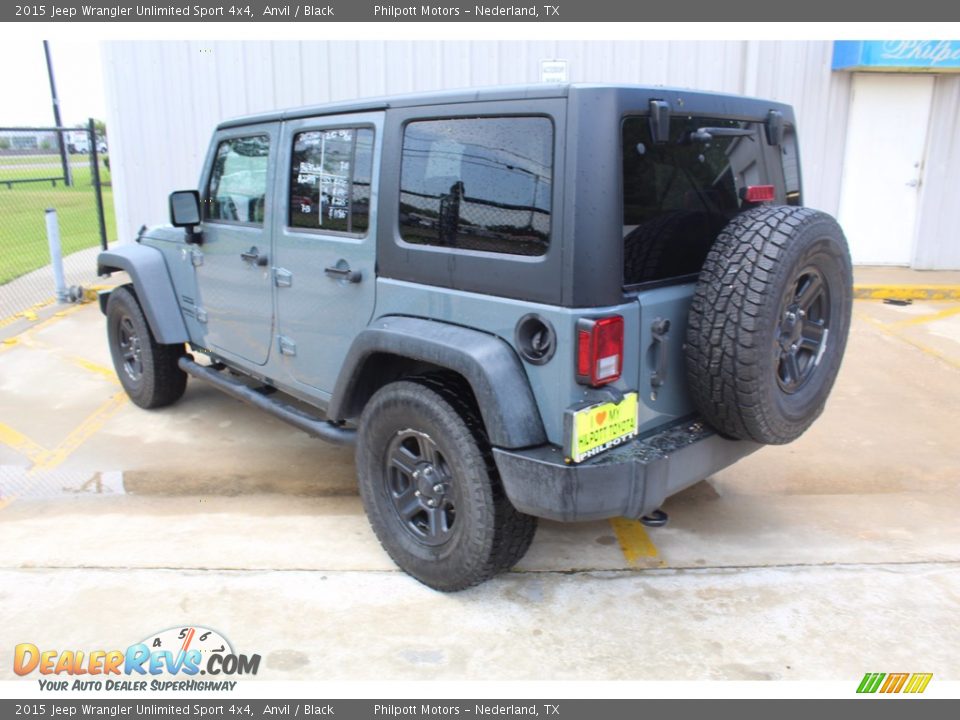 2015 Jeep Wrangler Unlimited Sport 4x4 Anvil / Black Photo #6
