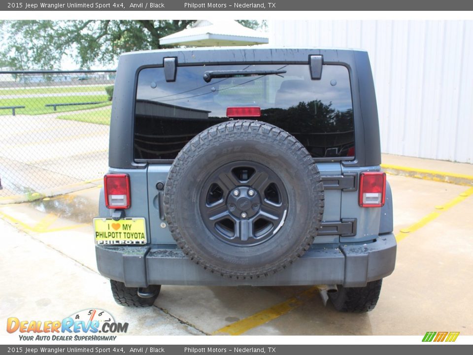 2015 Jeep Wrangler Unlimited Sport 4x4 Anvil / Black Photo #7