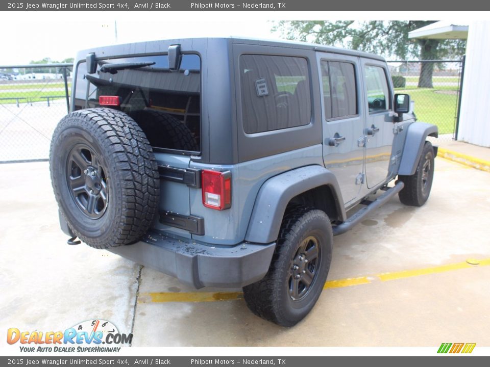 2015 Jeep Wrangler Unlimited Sport 4x4 Anvil / Black Photo #8