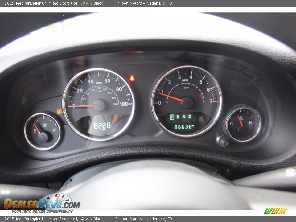 2015 Jeep Wrangler Unlimited Sport 4x4 Anvil / Black Photo #13