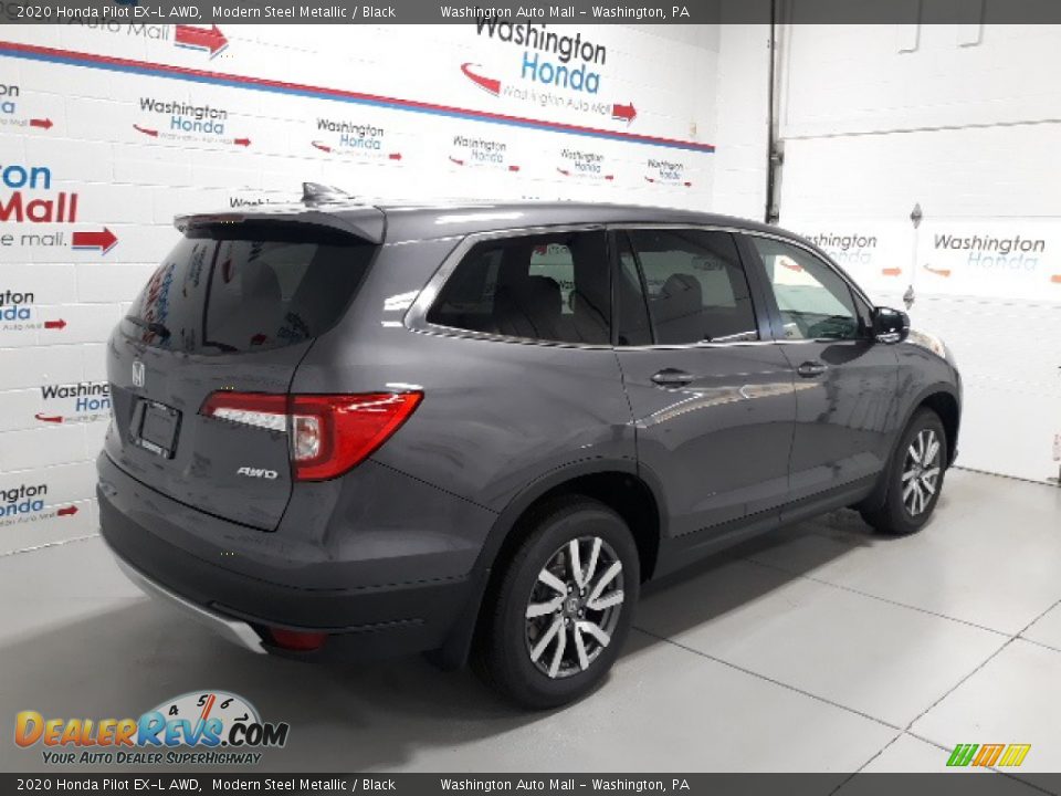 2020 Honda Pilot EX-L AWD Modern Steel Metallic / Black Photo #3
