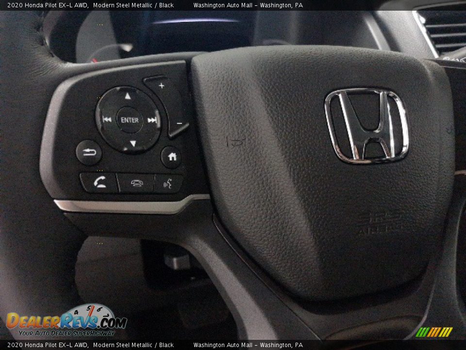 2020 Honda Pilot EX-L AWD Modern Steel Metallic / Black Photo #6
