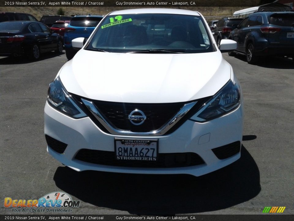 2019 Nissan Sentra SV Aspen White Tricoat / Charcoal Photo #10
