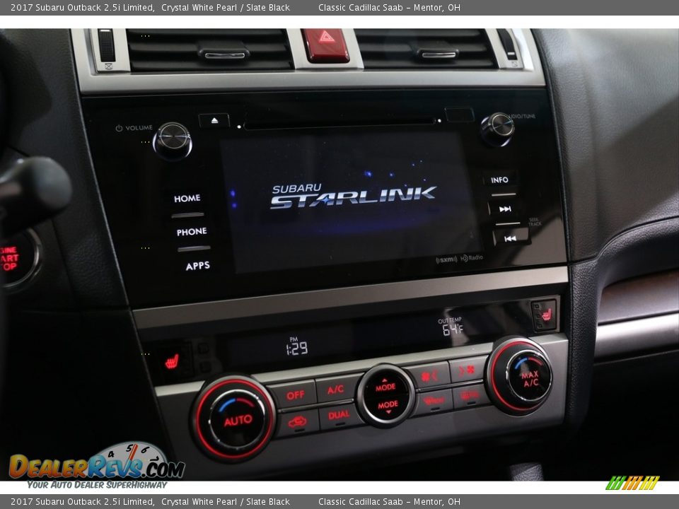 2017 Subaru Outback 2.5i Limited Crystal White Pearl / Slate Black Photo #8