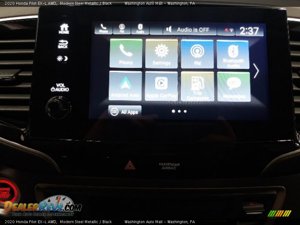 2020 Honda Pilot EX-L AWD Modern Steel Metallic / Black Photo #14