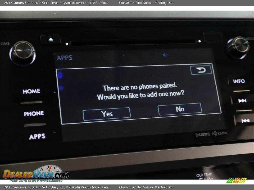 2017 Subaru Outback 2.5i Limited Crystal White Pearl / Slate Black Photo #10