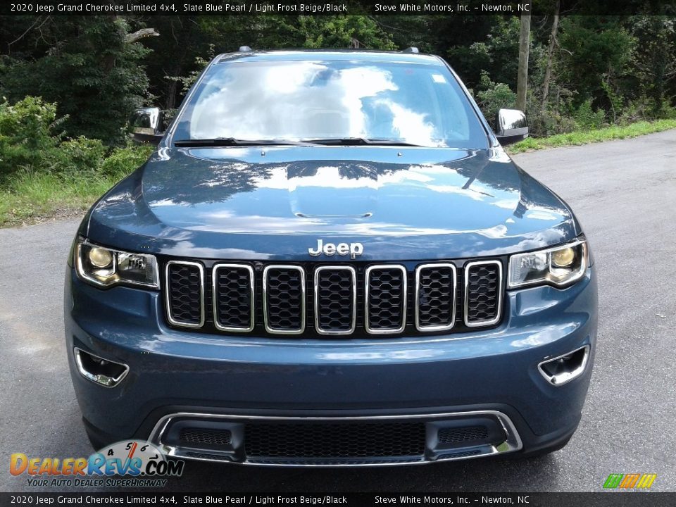 2020 Jeep Grand Cherokee Limited 4x4 Slate Blue Pearl / Light Frost Beige/Black Photo #3
