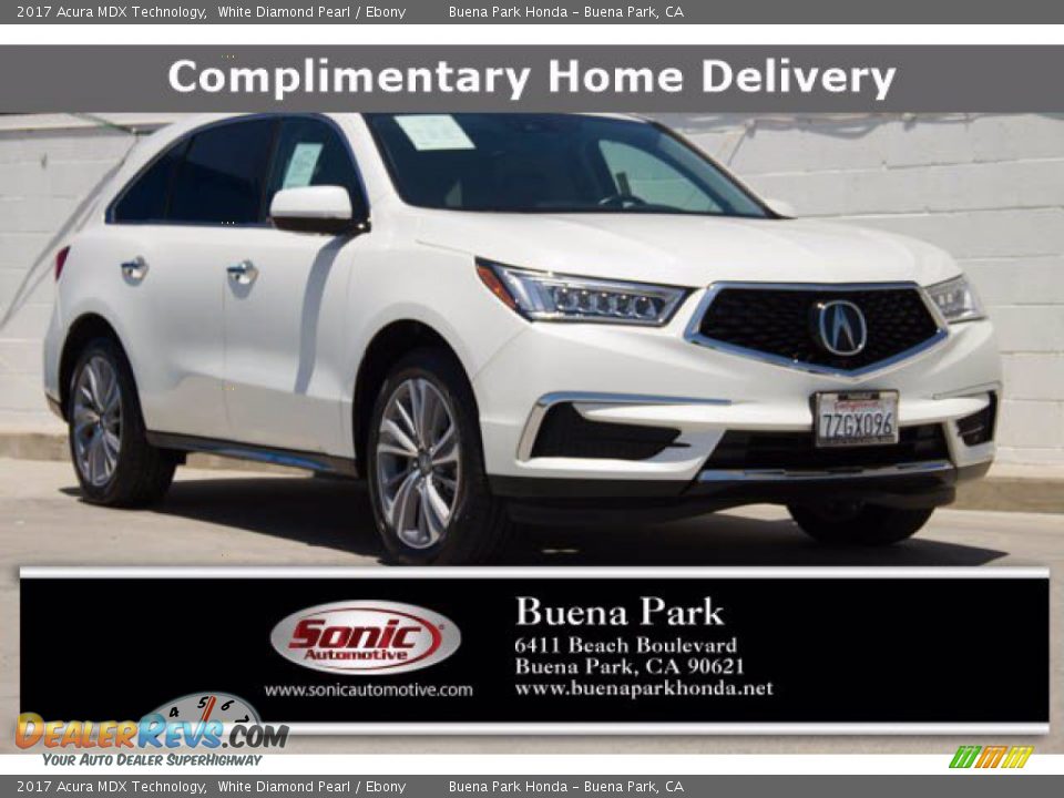 2017 Acura MDX Technology White Diamond Pearl / Ebony Photo #1