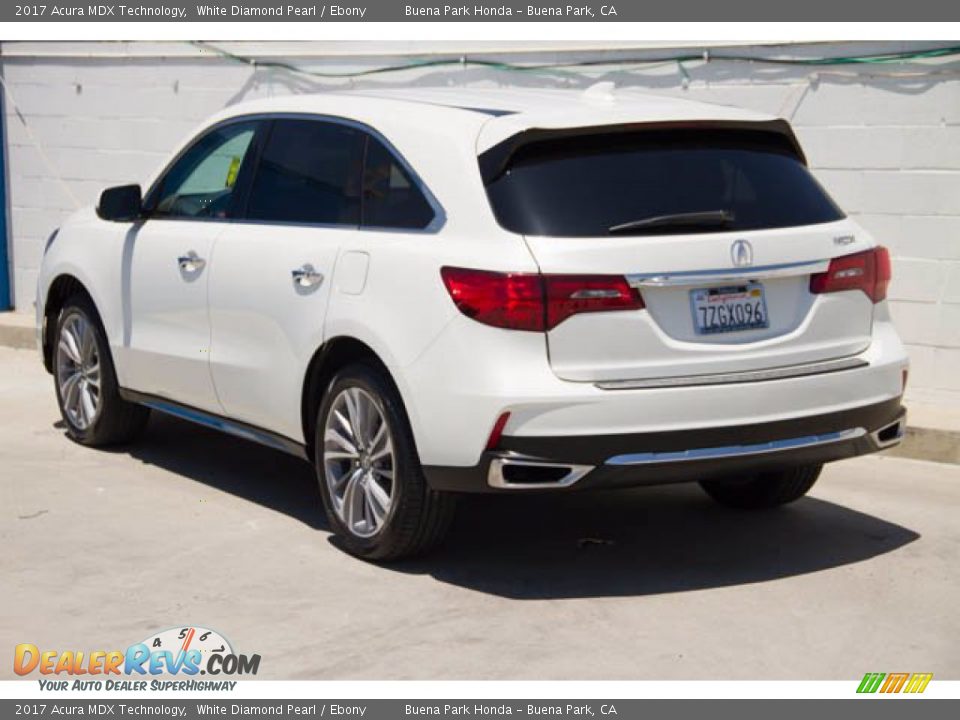 2017 Acura MDX Technology White Diamond Pearl / Ebony Photo #2