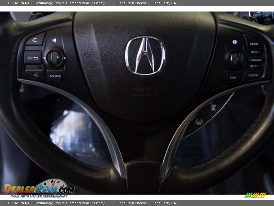 2017 Acura MDX Technology White Diamond Pearl / Ebony Photo #15