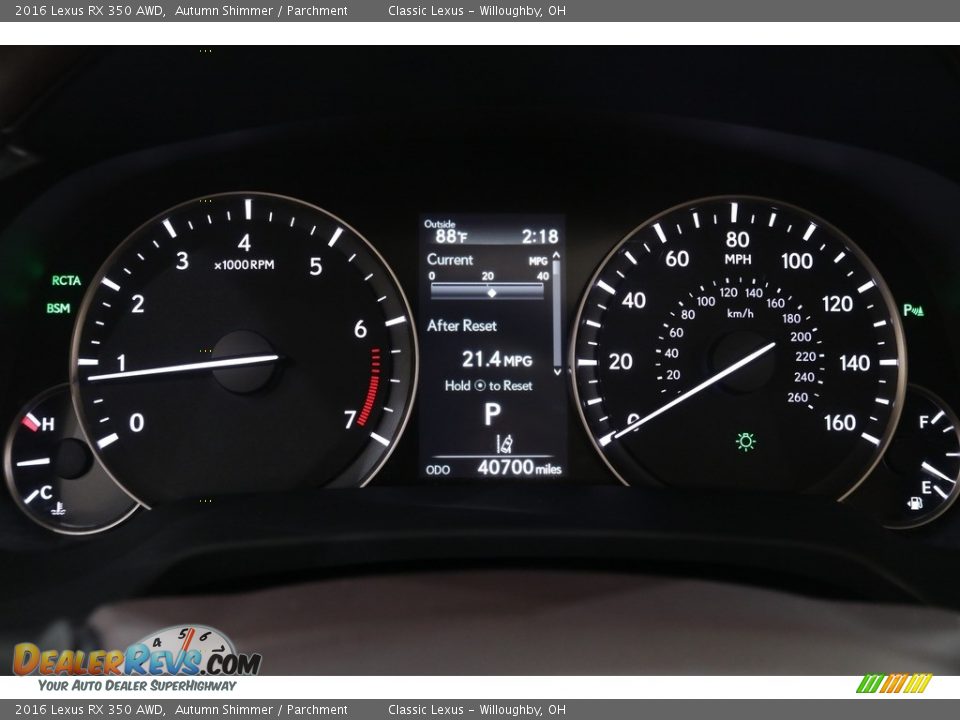 2016 Lexus RX 350 AWD Gauges Photo #8