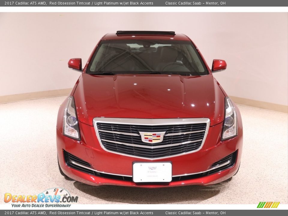 2017 Cadillac ATS AWD Red Obsession Tintcoat / Light Platinum w/Jet Black Accents Photo #2